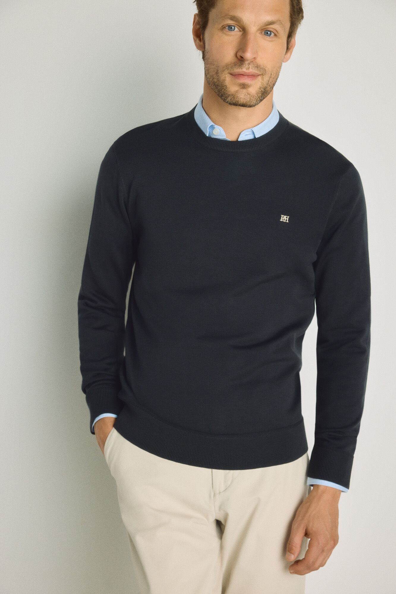Pedro del Hierro Camisola gola caixa