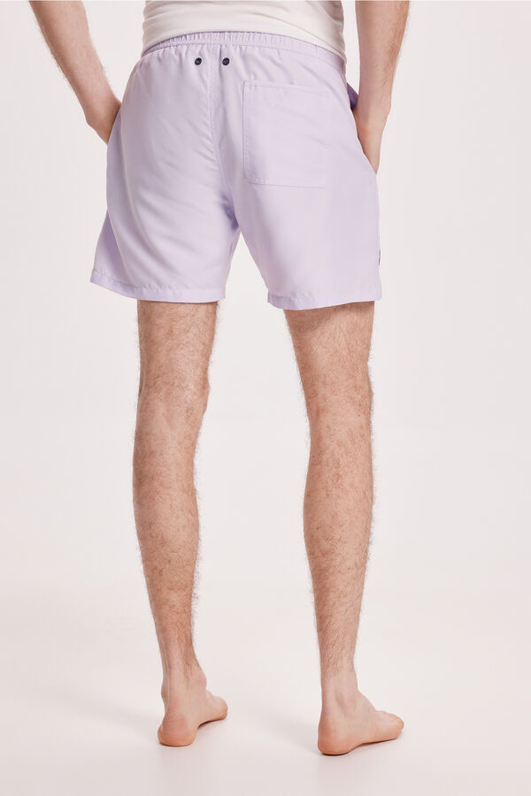 Milano Maiô liso com fita Milano lateral Púrpura