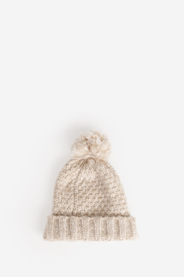 Fifty Outlet Gorro pompom Bege