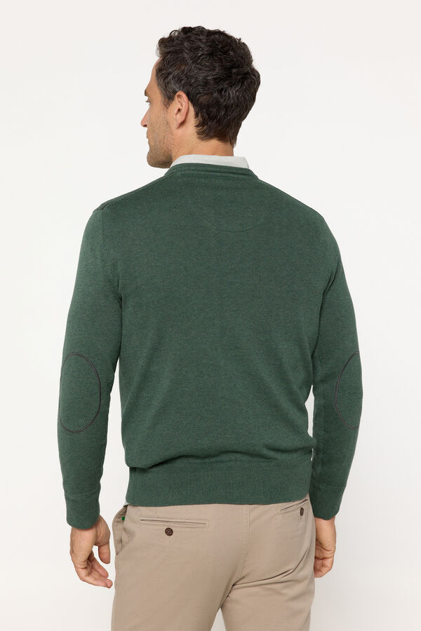 Fifty Outlet Jersey cuello pico algodón Verde