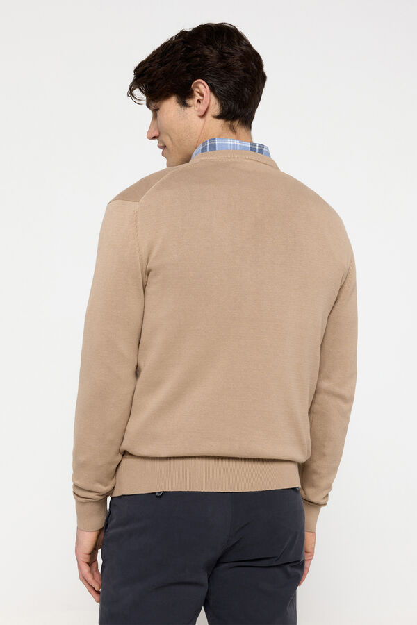 Pedro del Hierro Jersey B&aacute;sico Cuello Pico Pedro del Hierro Beige/Claro