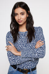 Milano Camisola estampada nos punhos Estampado azul