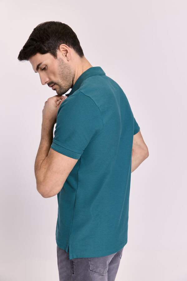 Milano Polo manga curta Azul