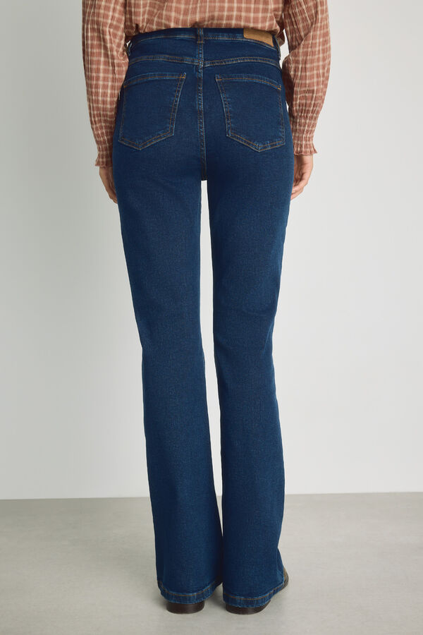 Milano Pantal&oacute;n denim flare Azul Oscuro