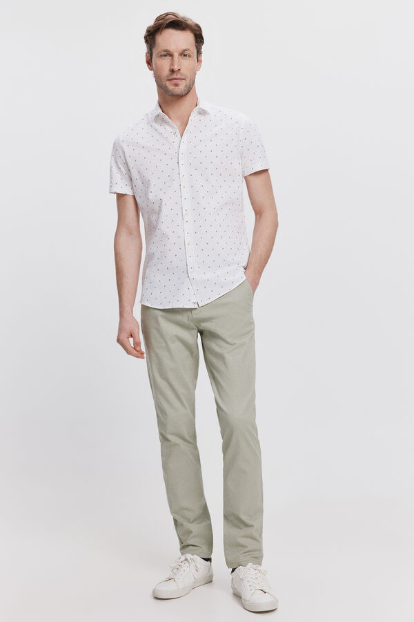 Milano Pantal&oacute;n Chino Liso Kaki Claro