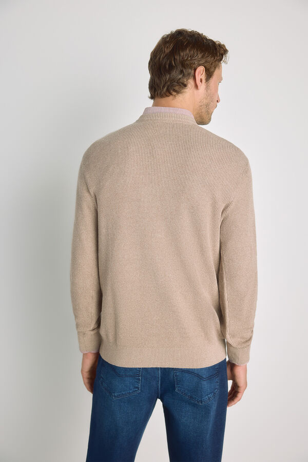 Milano Jersey cuello caja Beige