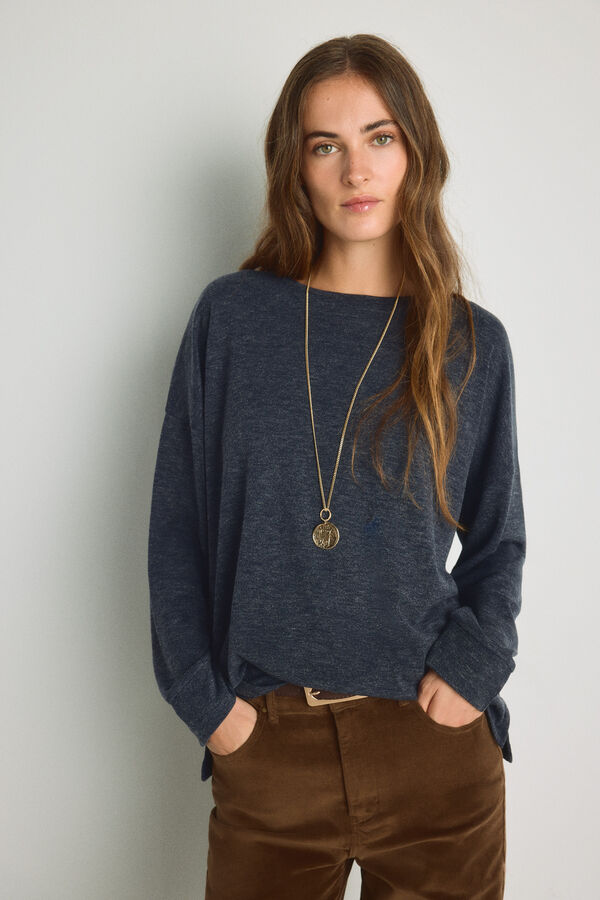 Milano T-shirt gola redonda Marinho
