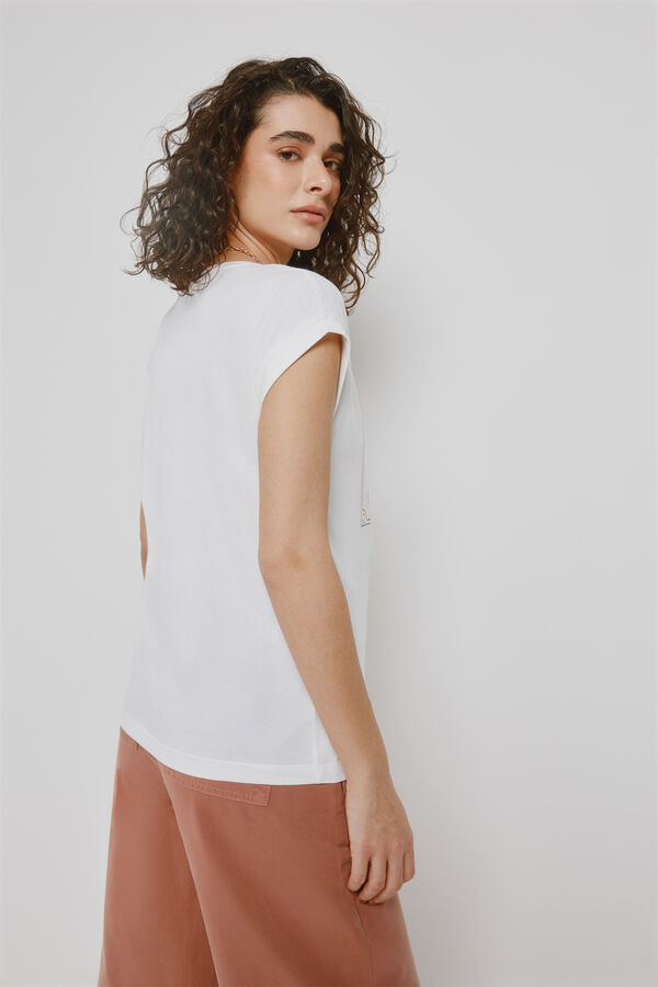 Milano T-shirt estampada de manga curta Branco