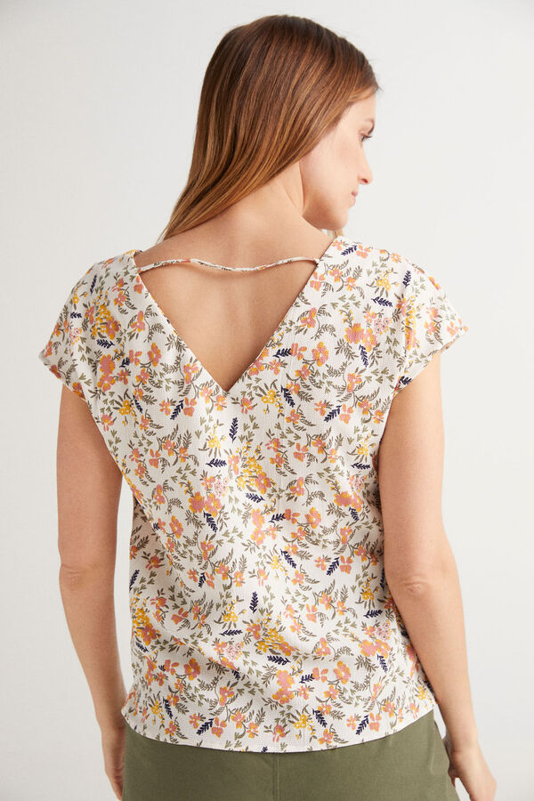 Fifty Outlet Blusa estampada Marfil