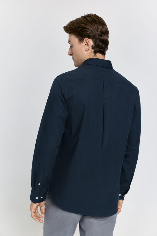 Pedro del Hierro Camisa lisa com caimento relaxado Marinho