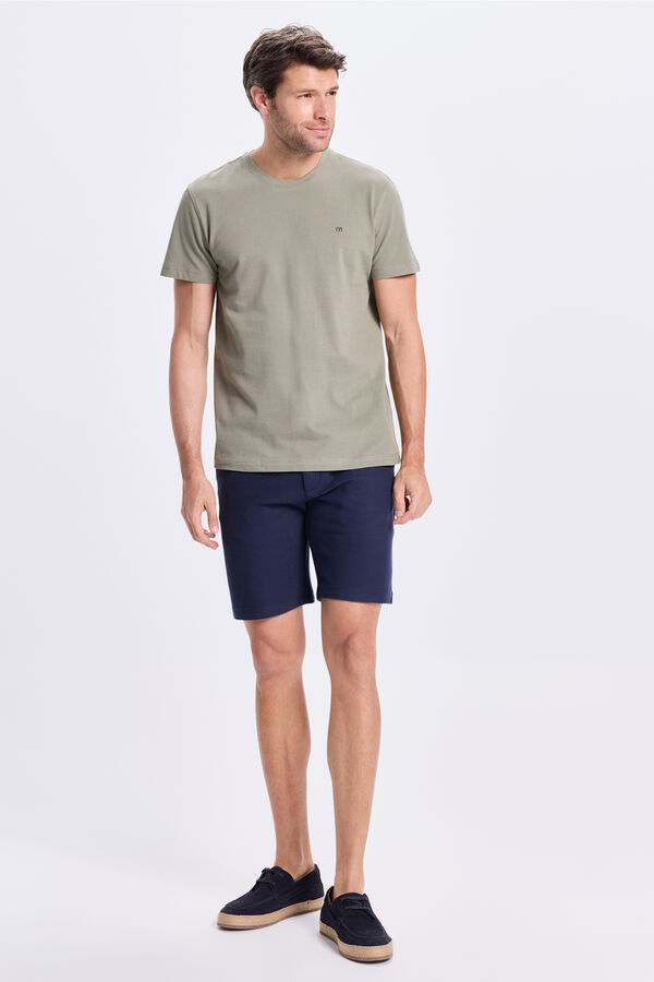 Milano Camiseta básica piqué Cáqui escuro