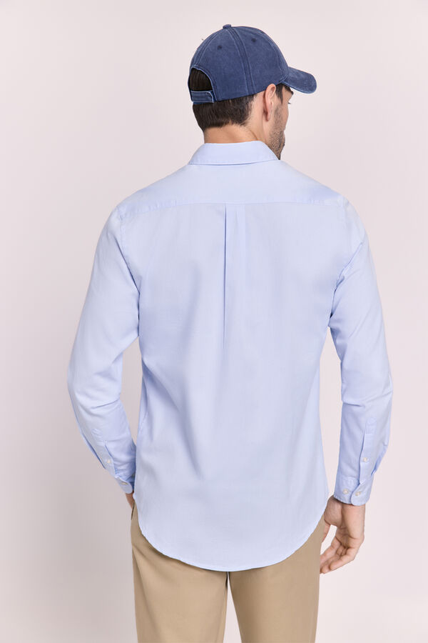 Milano Camisa lisa relaxed fit Azul Claro
