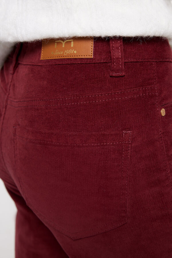 Milano Cal&ccedil;as de bombazina Vermelho