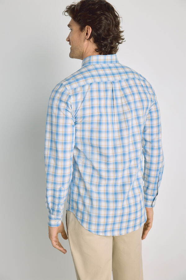Milano Camisa cuadros manga larga Azul