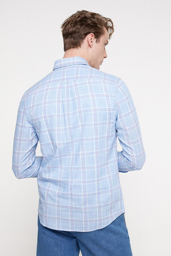 Fifty Outlet Camisa SPF Cuadros Azul
