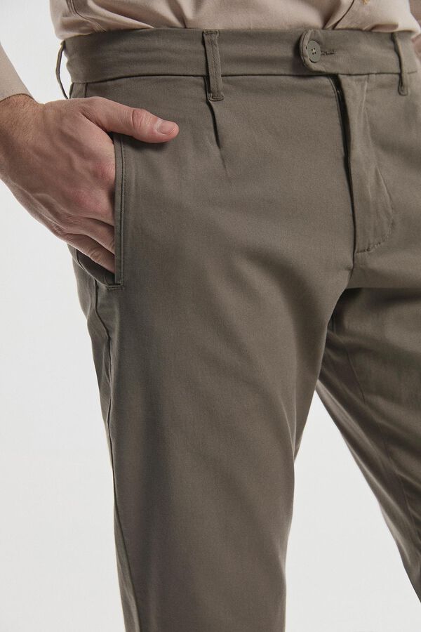 Fifty Outlet Chino Casual Pinças Verde escuro