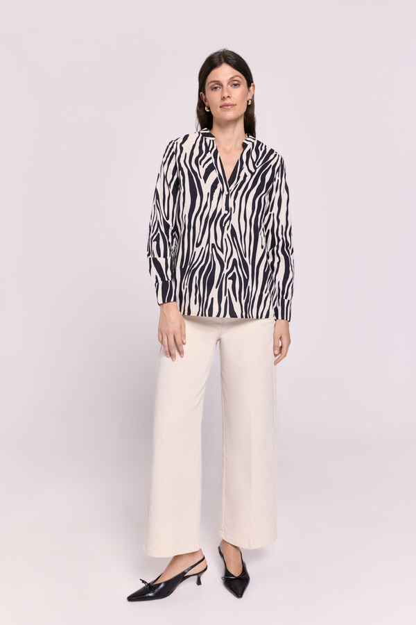 Milano Blusa estampada Bege