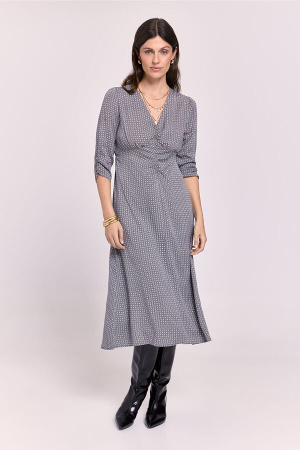 Milano Tecido com n&oacute; estampado Marinho