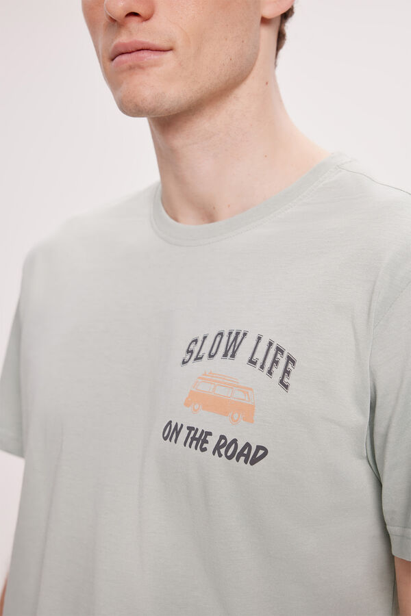 Milano Camiseta Estampada Kaki Claro