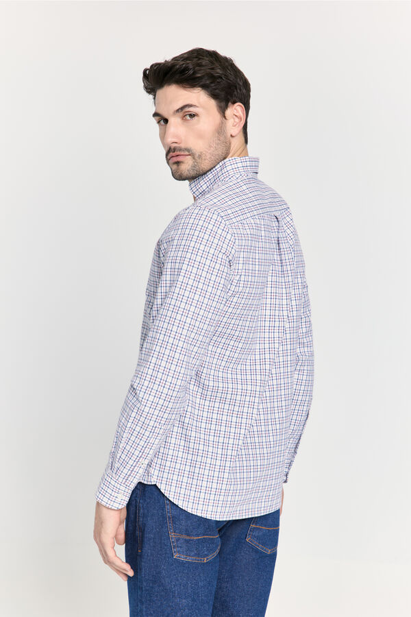 Pedro del Hierro Camisa cuadros relaxed fit Azul