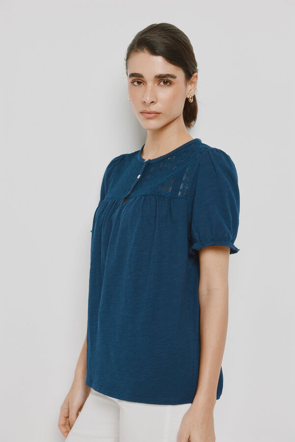 Milano T-shirt de manga curta Azul