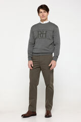 Pedro del Hierro Camisola Pedro del Hierro jacquard Logo Cinza medio