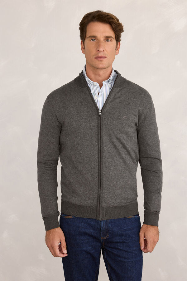 Pedro del Hierro Cardigan Bicolor Gris Oscuro