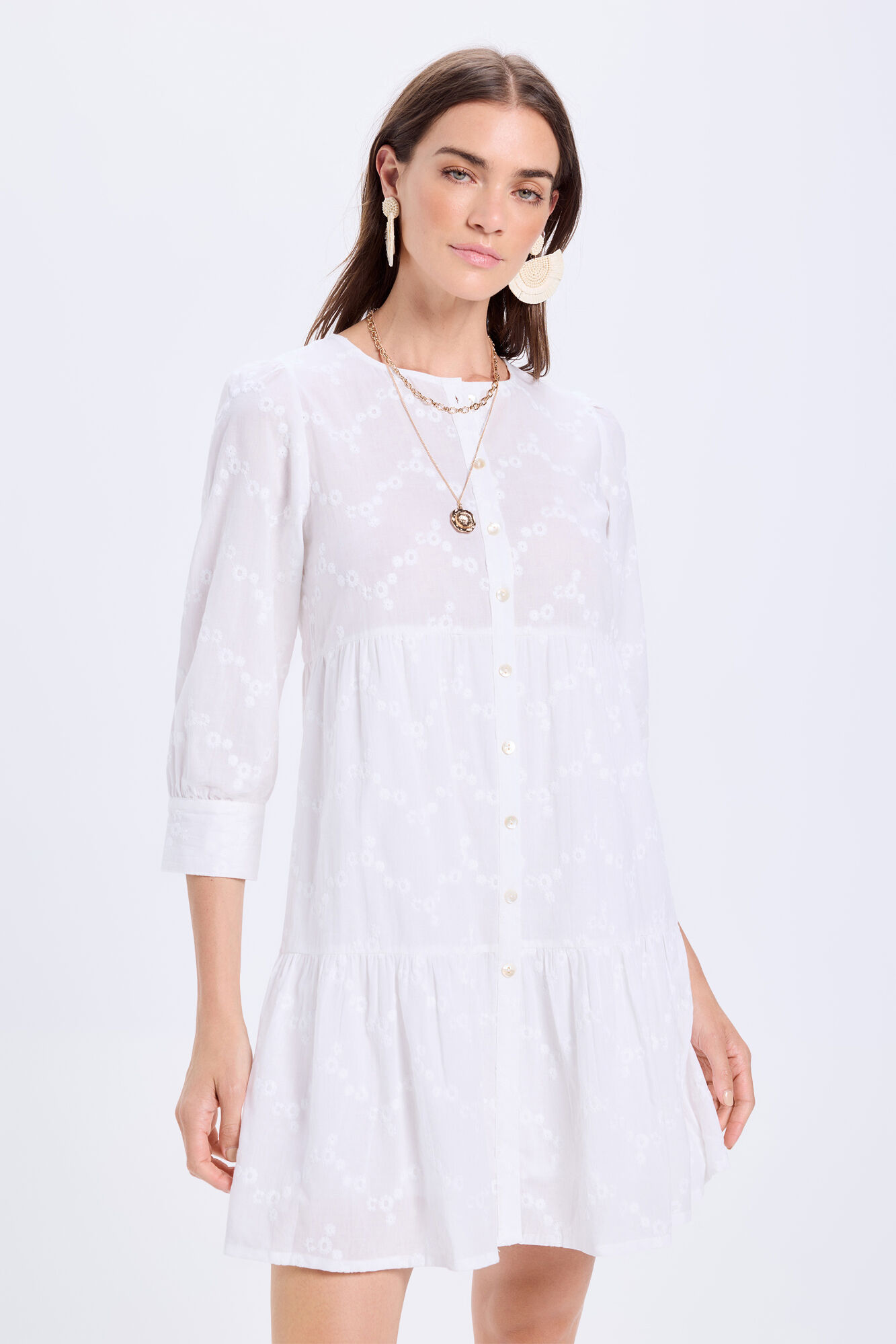 Milano Vestido curto bordado