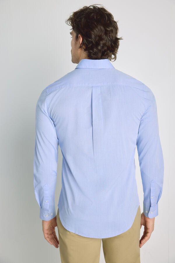 Milano Camisa lisa manga larga Azul