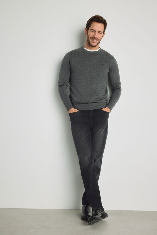 Pedro del Hierro Camisola gola caixa Cinzento oscuro