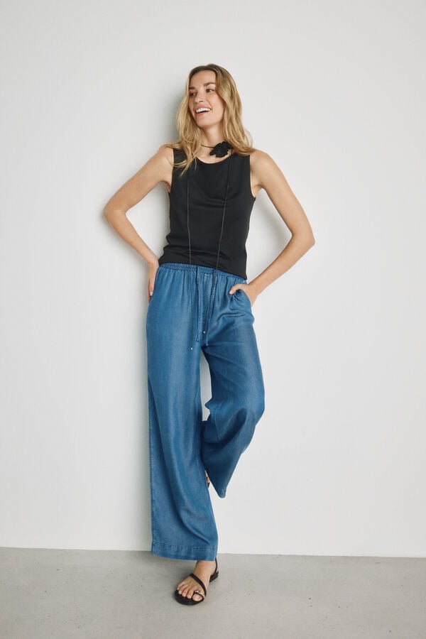Milano Cal&ccedil;a jeans leve Azul claro