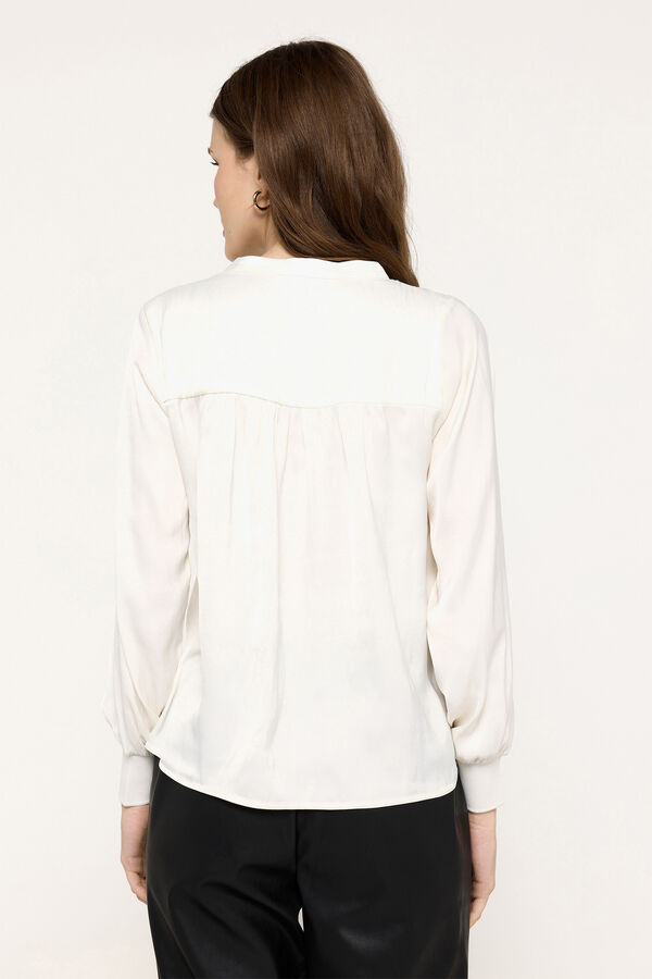 Milano Blusa de cetim. Marfim