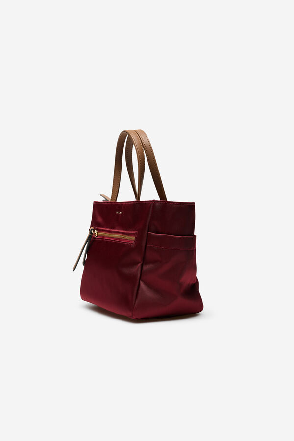Milano Bolso de nylon color cereza Granate