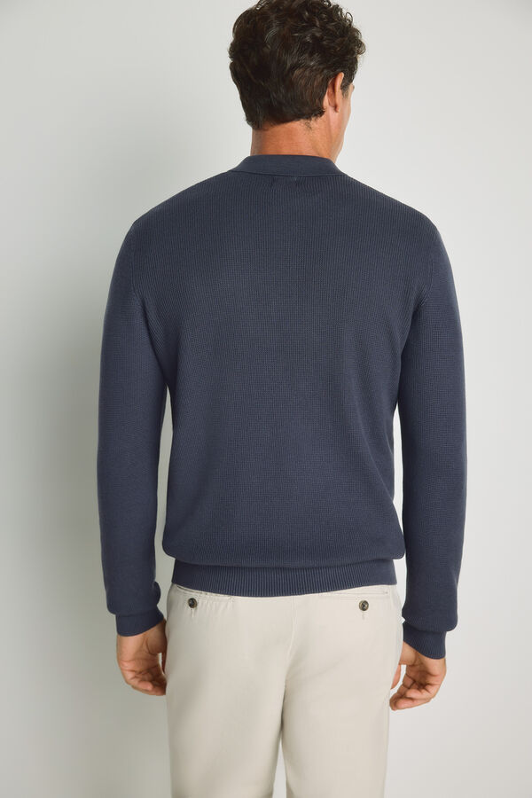 Milano Camisola gola polo Marinho