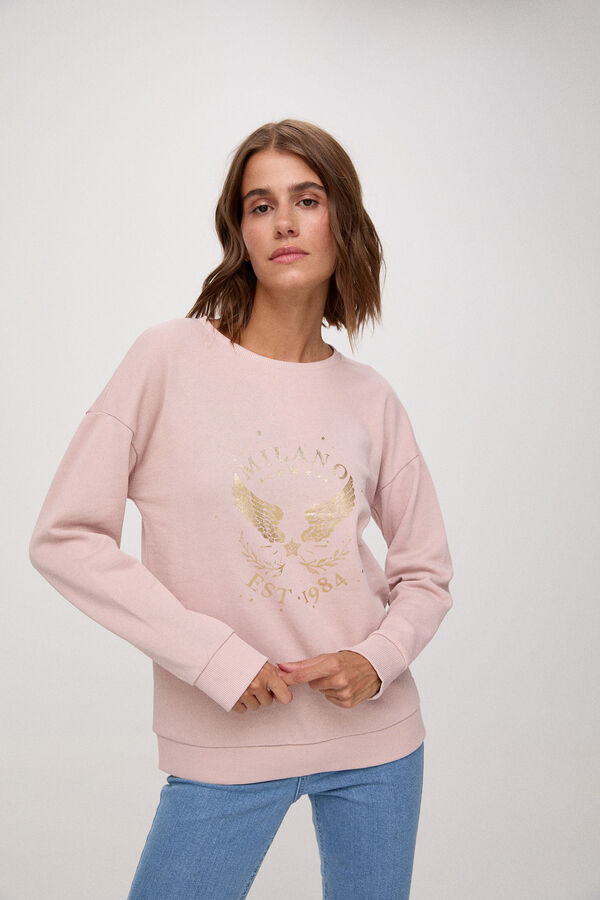 Fifty Outlet Sweatshirt estampada Rosa
