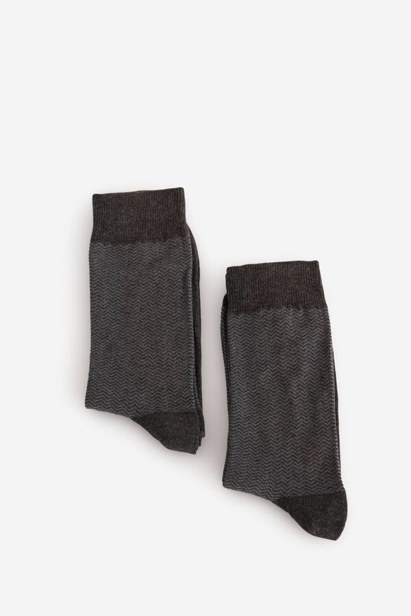 Milano Meias de espiga Cinza medio