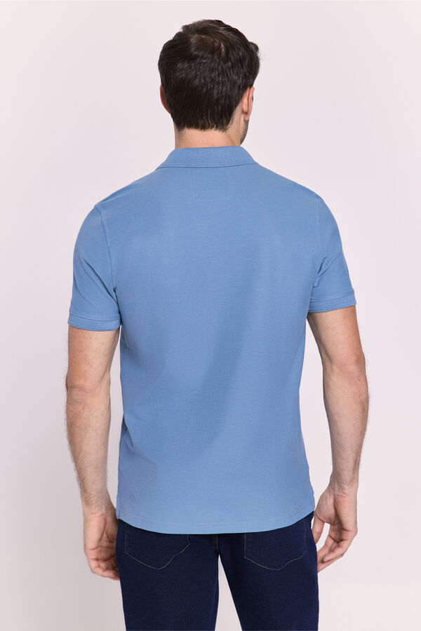 Milano Polo básico manga curta Azul claro
