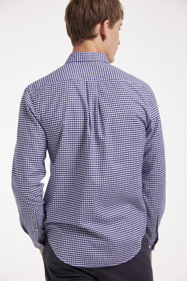 Fifty Outlet Camisa Twill Vichy Marinho