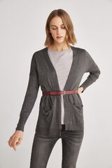 Fifty Outlet Cardigan bolsillos Gris