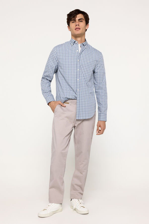 Milano Camisa Popel&iacute;n Cuadros Azul