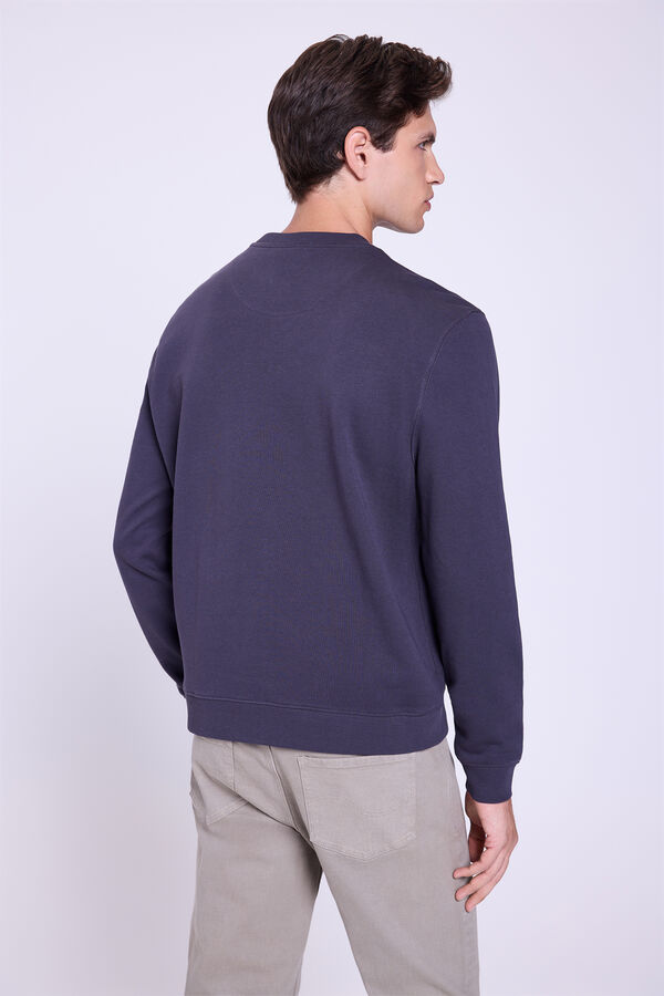 Springfield Sweatshirt com logo e gola redonda Cinzento oscuro