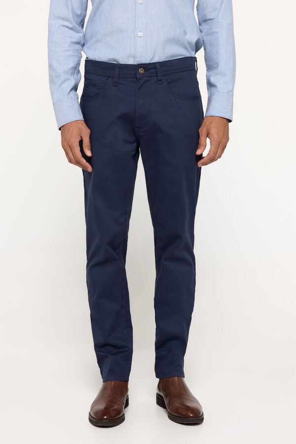 Milano Cal&ccedil;a Estampada 5 Bolsos Estampado azul