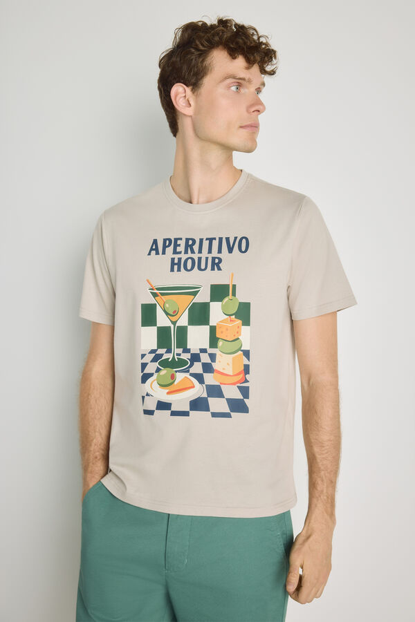 Milano T-shirt de manga curta Cinza claro