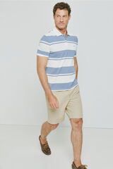 Milano Polo rayas manga corta Azul