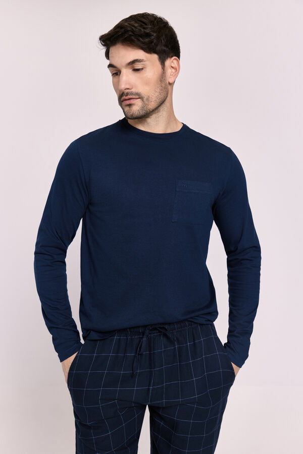 Milano Pijama Largo Plana Navy