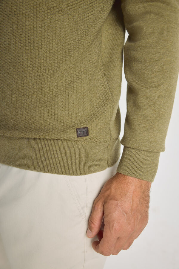 Milano Jersey cuello caja Kaki