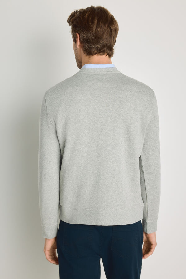 Springfield Sweatshirt gola redonda com logo Cinza medio