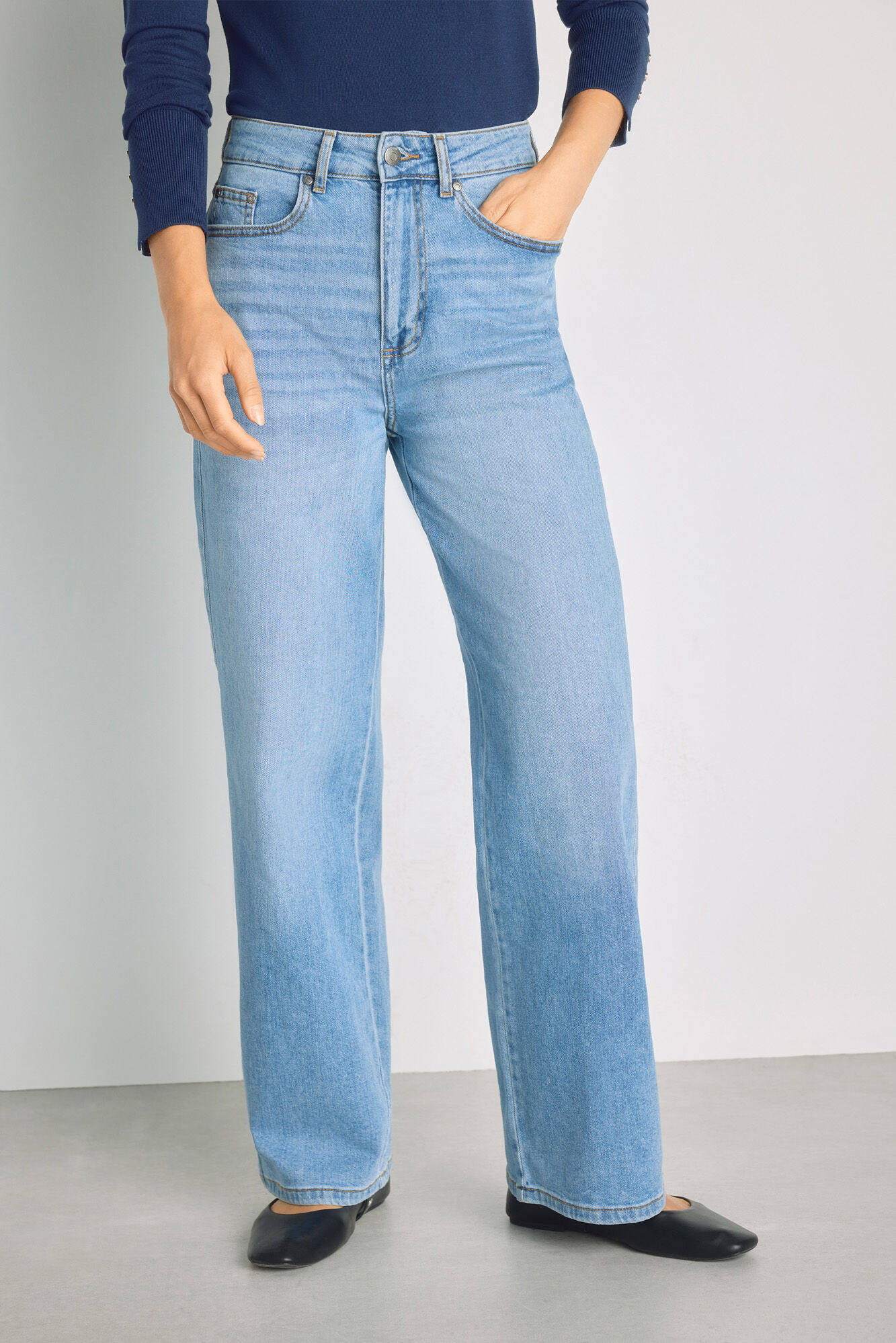 Milano Pantal&oacute;n denim ancho