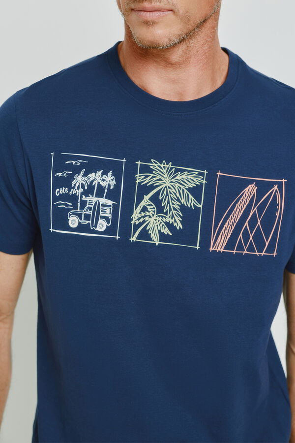 Milano T-shirt de manga curta Marinho