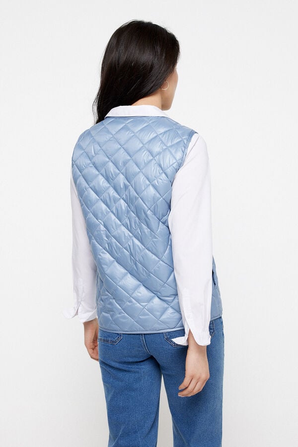 milano Colete curto acolchoado Turquesa